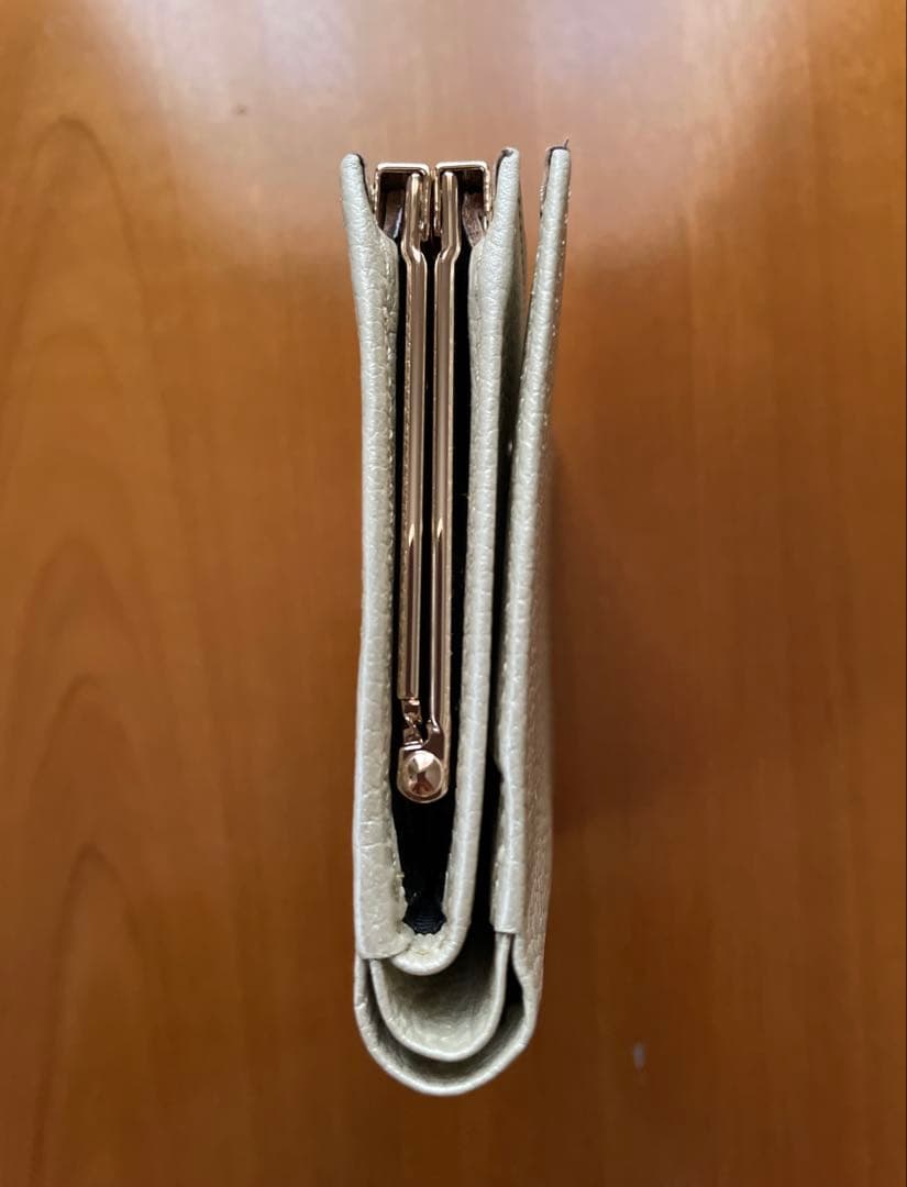 ☆美品☆皇居財布/二つ折り財布 がま口財布 シャンパンゴールド☆