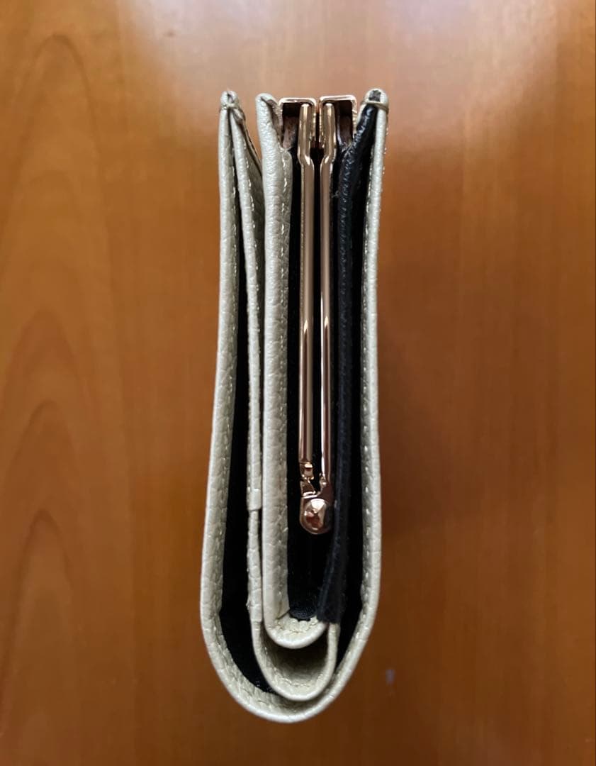 ☆美品☆皇居財布/二つ折り財布 がま口財布 シャンパンゴールド☆