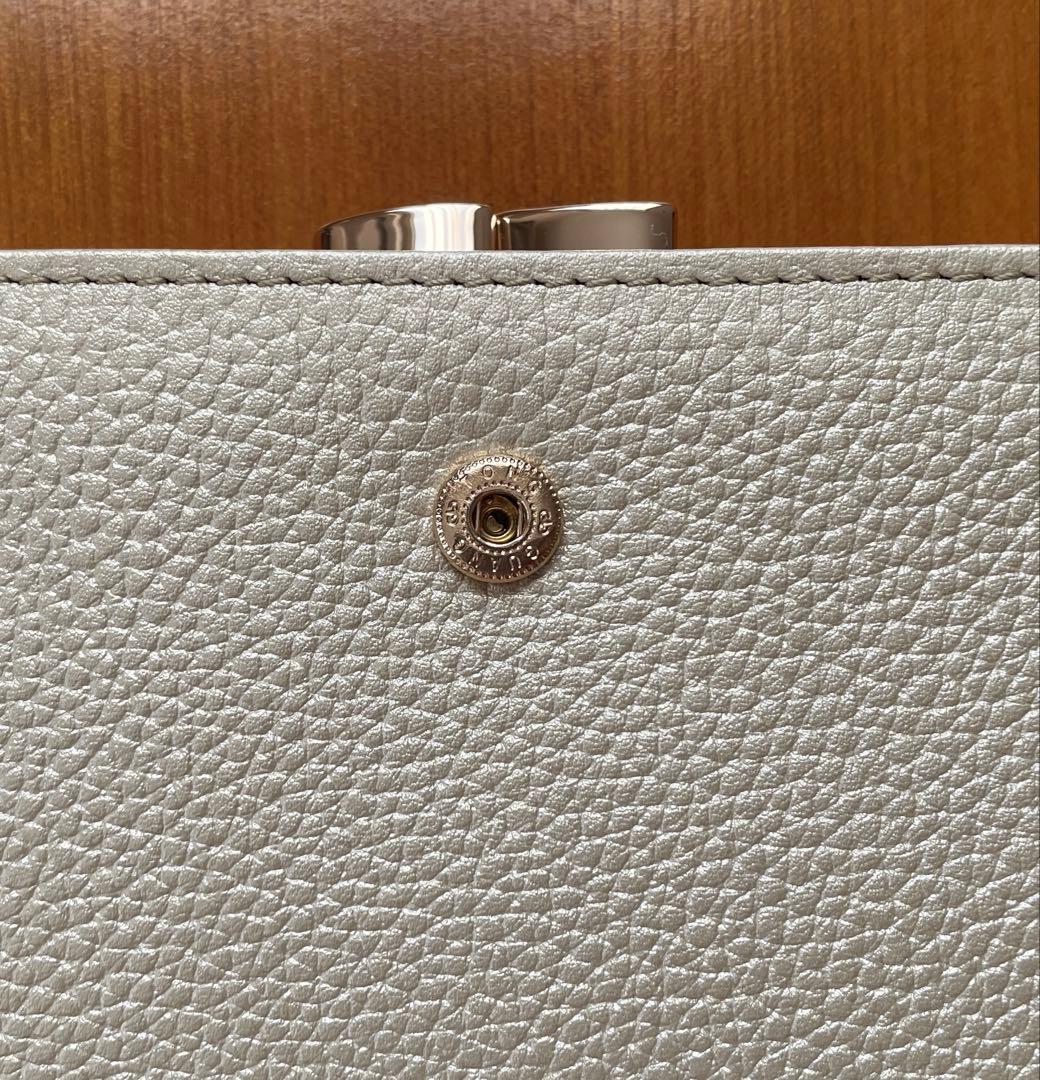 ☆美品☆皇居財布/二つ折り財布 がま口財布 シャンパンゴールド☆