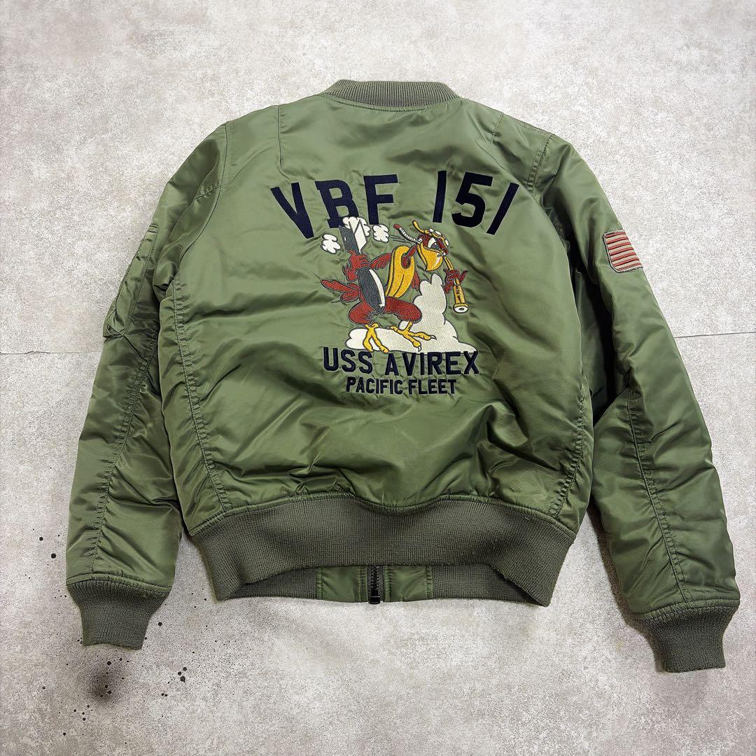 AVIREX MA-1 フライトジャケット バード刺繍 VBF-151 Lサイズ