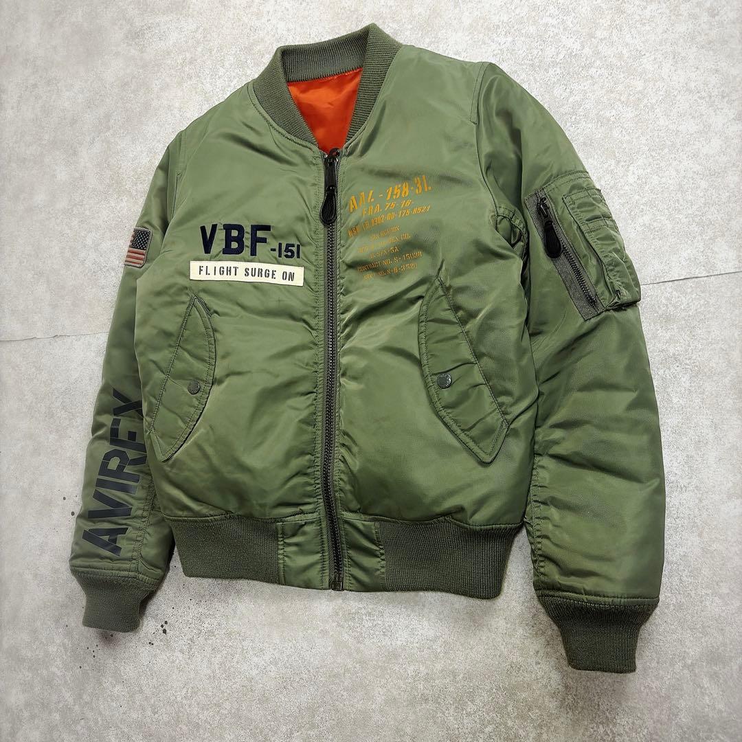 AVIREX MA-1 フライトジャケット バード刺繍 VBF-151 Lサイズ