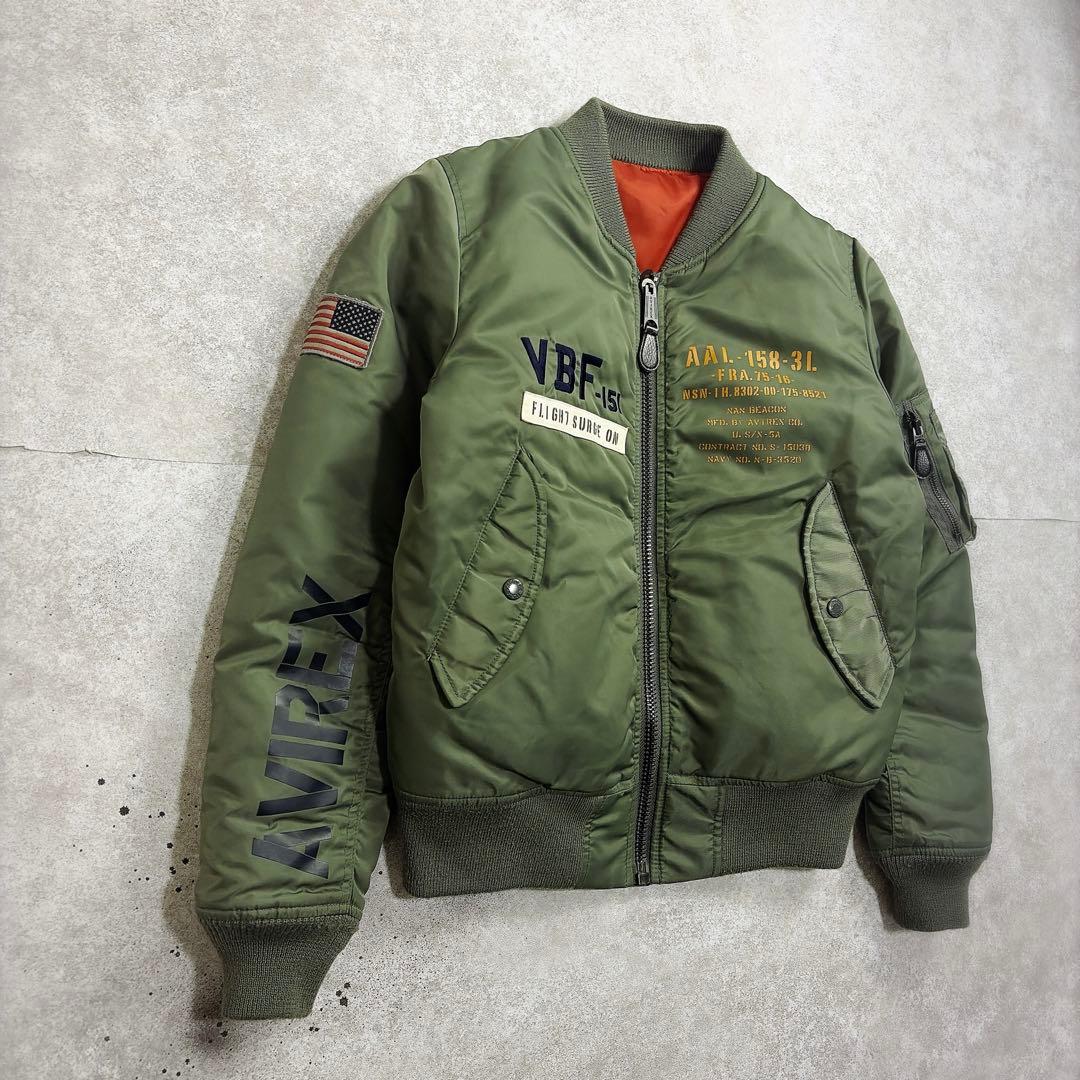 AVIREX MA-1 フライトジャケット バード刺繍 VBF-151 Lサイズ