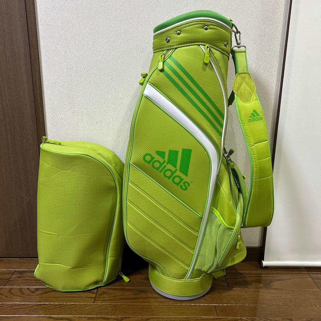 アディダス　レディースキャディバッグ　8.5型　グリーン系色