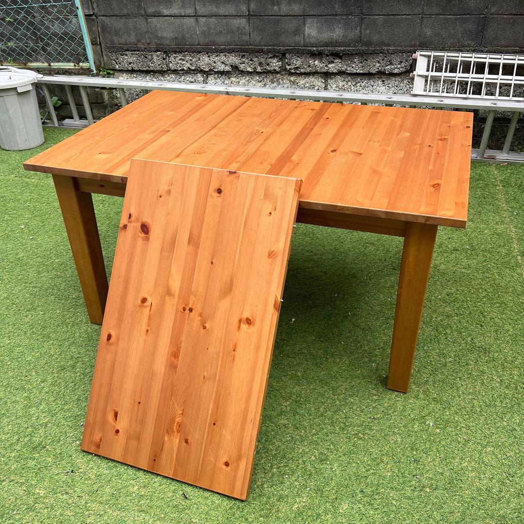 【横浜・川崎】イケア 伸長式 ダイニングテーブル 無垢材　STORNAS　廃盤