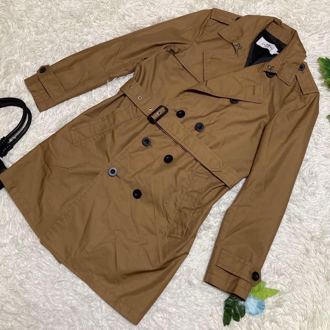 極美品　coach コーチ　トレンチコート　ベージュ　ベルト　XS
