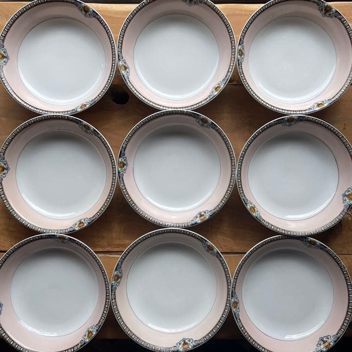 オールドノリタケ　深皿　1930年頃　9枚セット　戦前　里帰り　ヤジロベー印