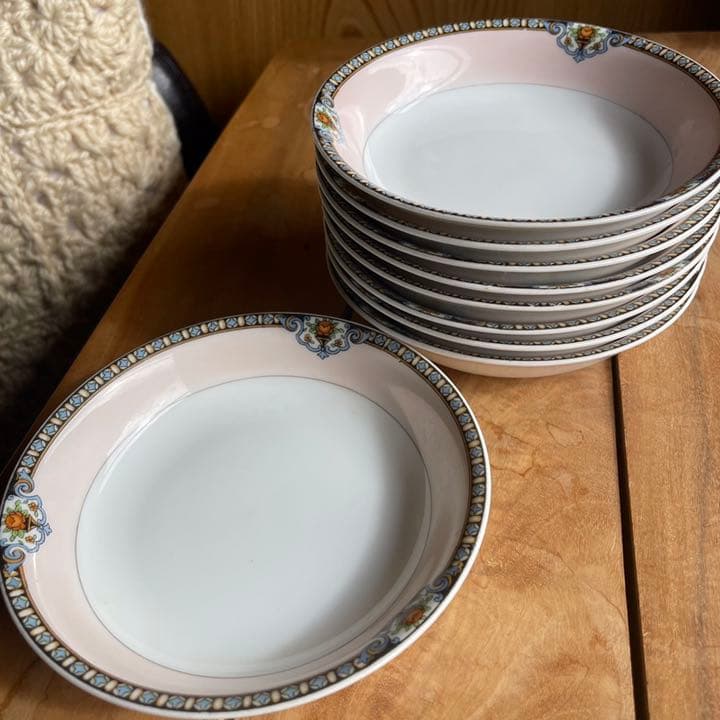 オールドノリタケ　深皿　1930年頃　9枚セット　戦前　里帰り　ヤジロベー印