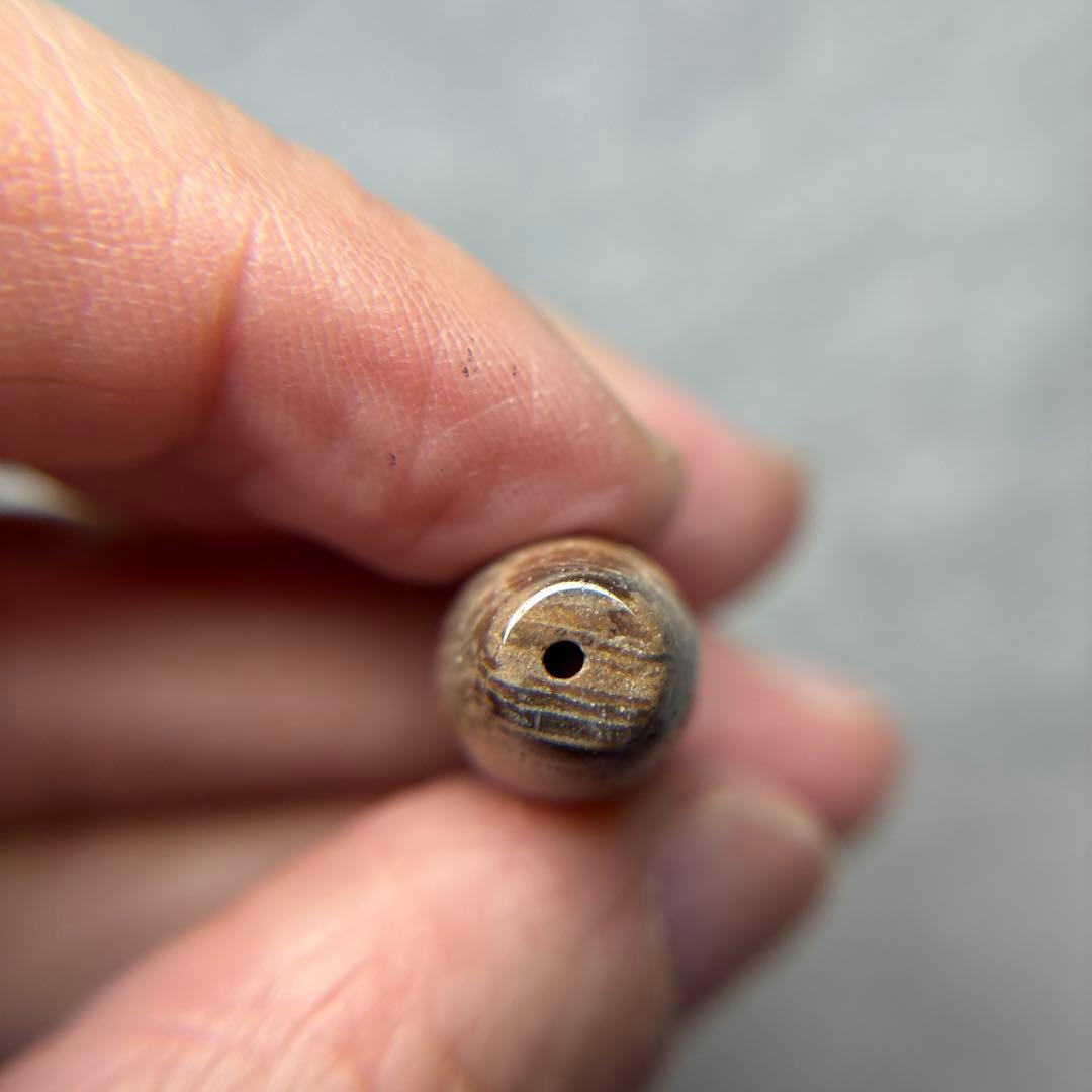 tamagoフォッシルコーラル　天珠　1-314