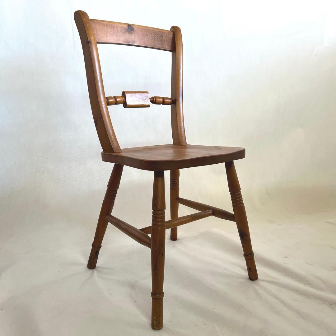 パイン材・ダイニングチェア・スクロールバックチェア