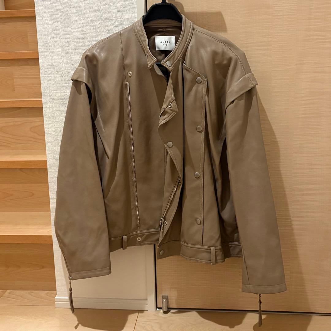AMERI VINTAGE レトロ フェイク レザー ジャケット