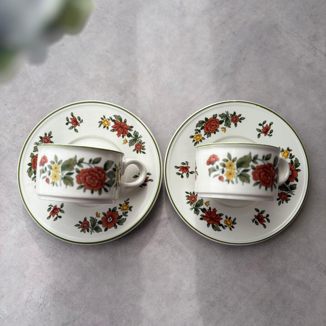 ビレロイ&ボッホ Summerday スープカップ・ソーサー 2客セット