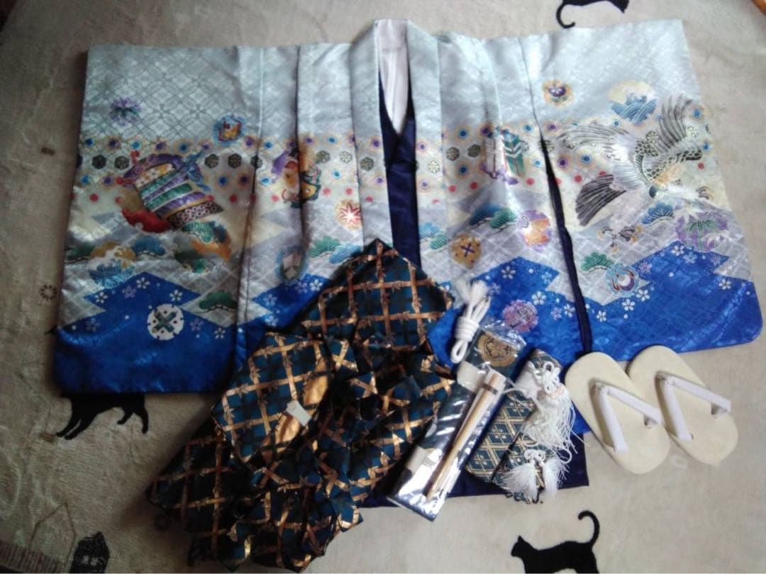 男の子用・3歳向け・化繊・袴とお着物のセット