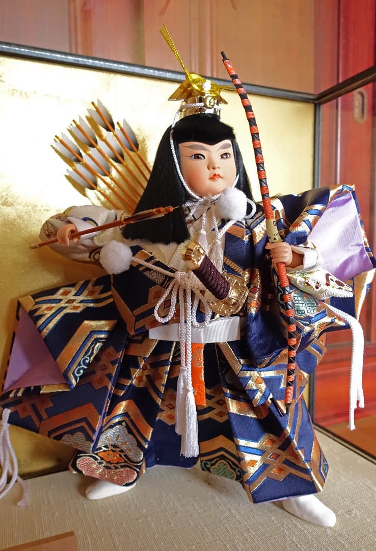 五月人形★☆鳴弦 敏光作☆★レトロアンティーク 弓 武士