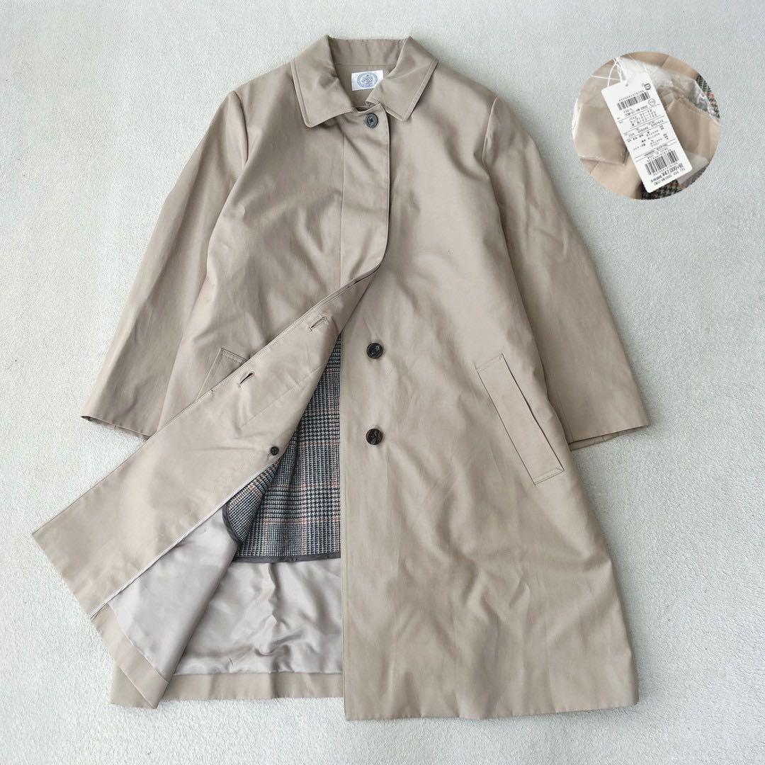 新品タグ付き✨　ジェイプレス　ステンカラーコート　ライナー付　ベージュ　チェック