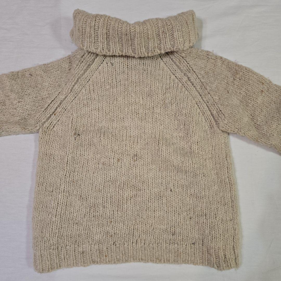 本日限定ネストローブベージュ ハイネックニット ウール