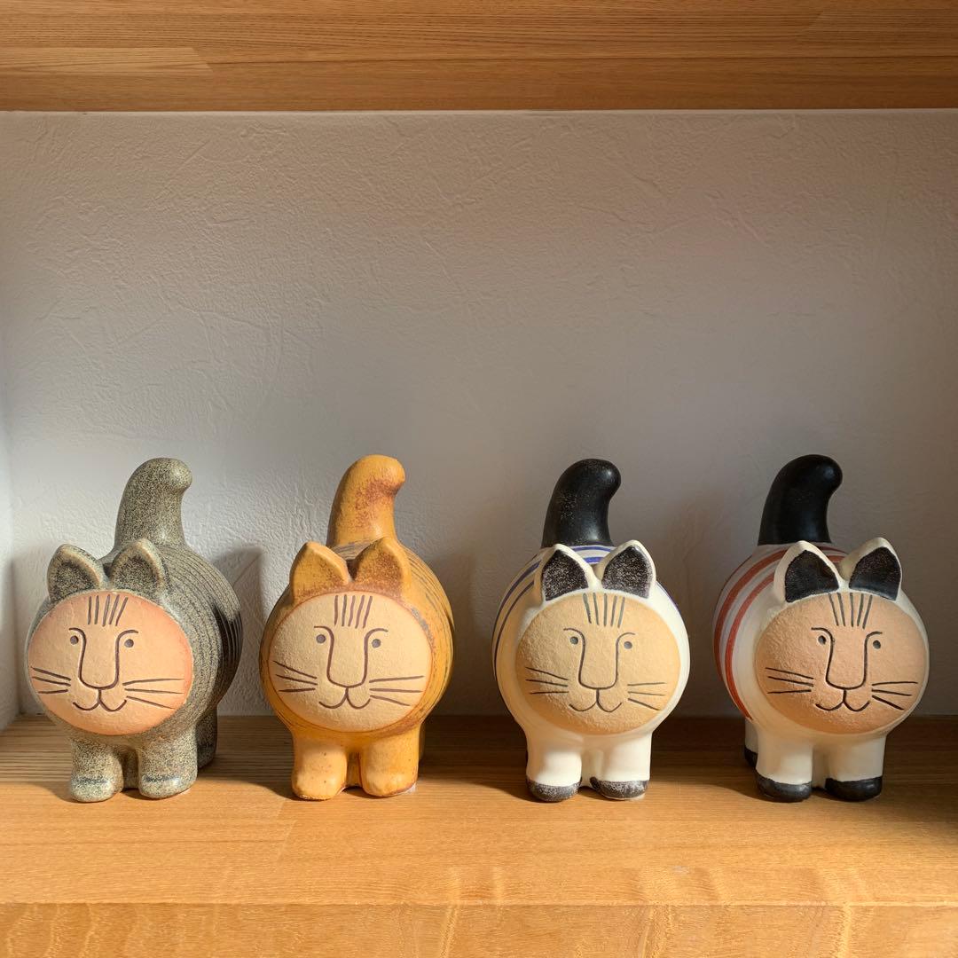 【美品】Lisa Larsonリサラーソンdieci cat ボーダー