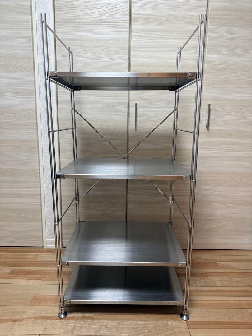 ステンレスユニットシェルフ　ステンレス材棚セット　中