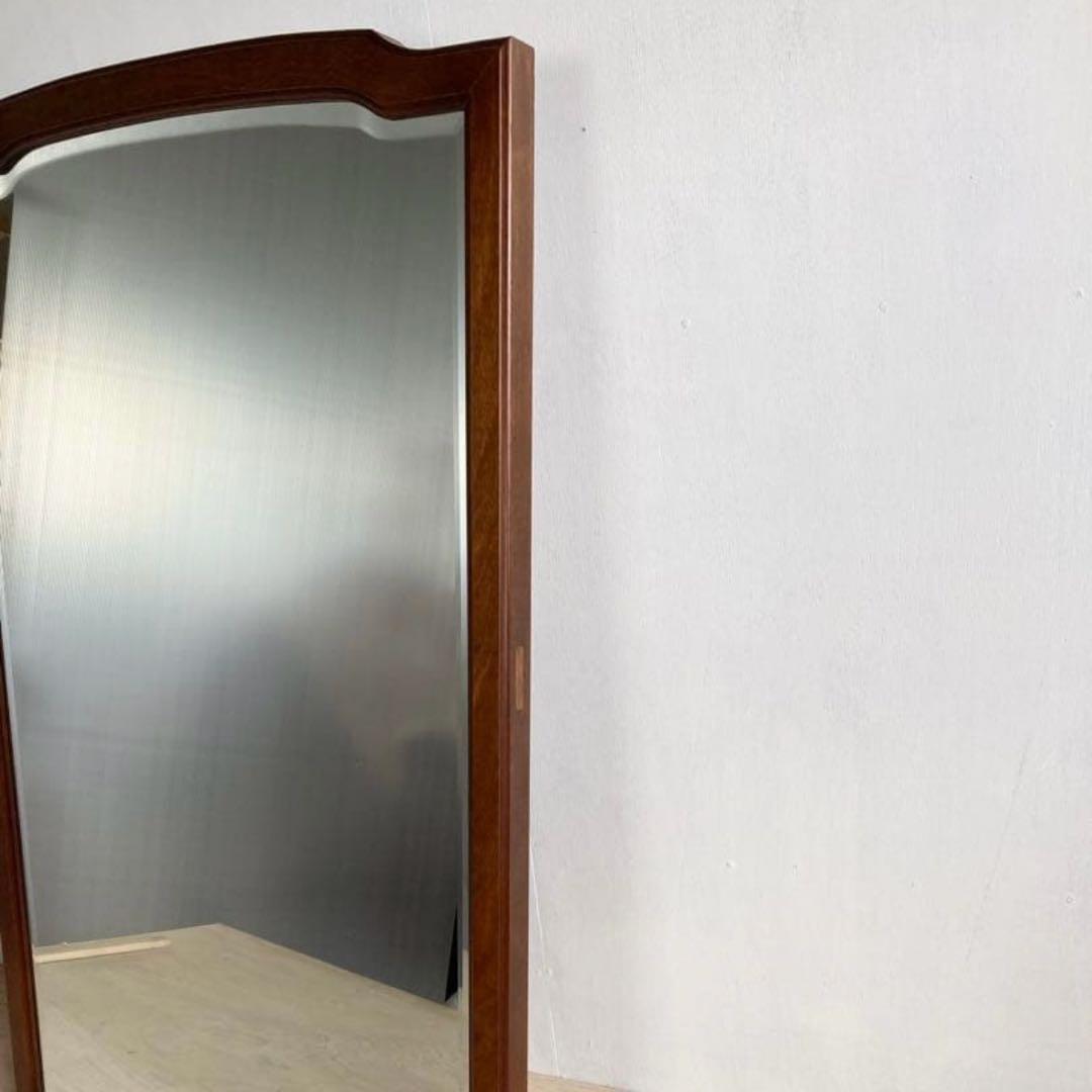 ヴィンテージ家具 古い木枠 鏡 ミラー レトロ 古家具