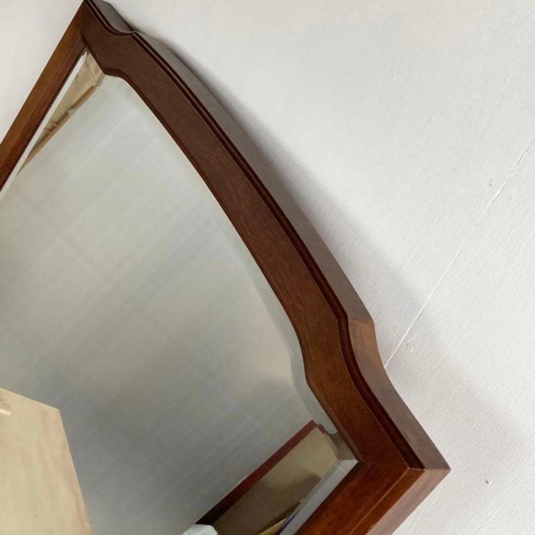ヴィンテージ家具 古い木枠 鏡 ミラー レトロ 古家具