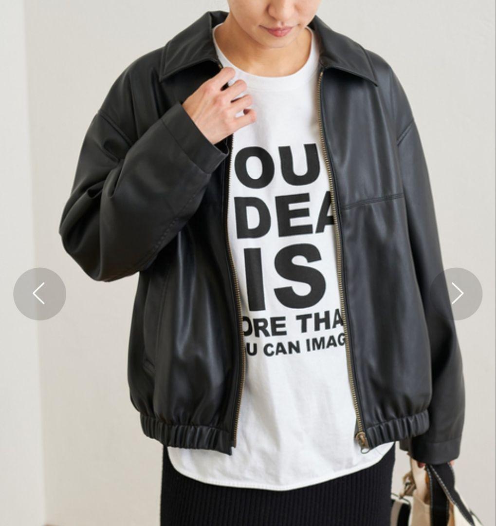 美品 フレームワーク フェイクレザーフライトジャケット 2022年