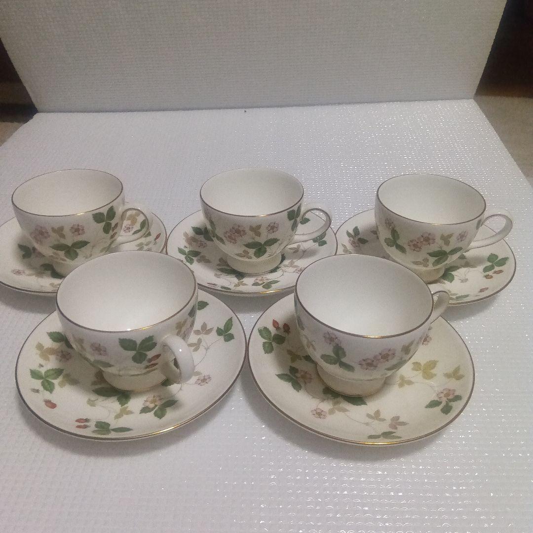 ワイルド　ストロベリー　カップ＆ソーサー　５客