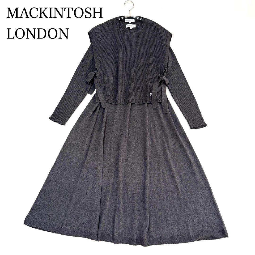未使用級✨定価7.5万✨マッキントッシュロンドン　セットアップワンピース　グレー