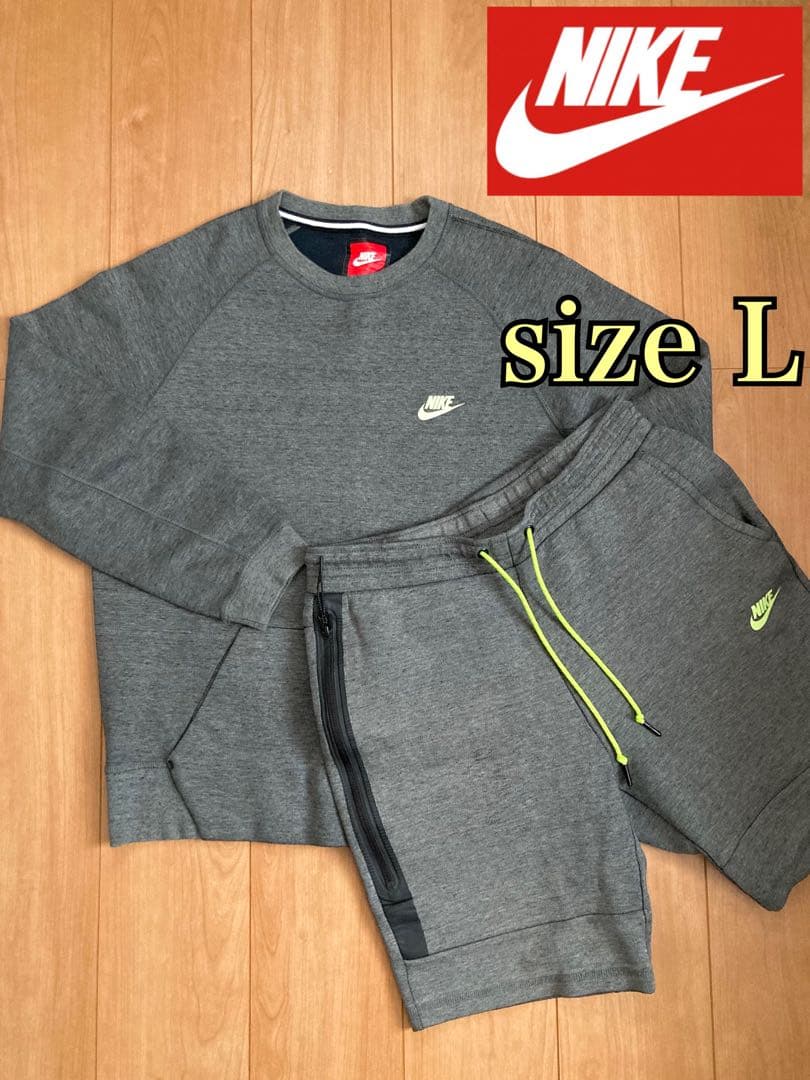 廃番モデル NIKE テックフリース 上下セット トレーナー ショート パンツ