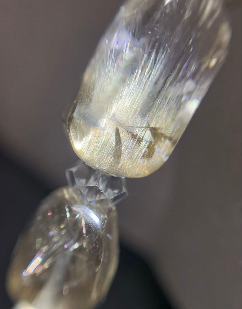 《高品質》　プラチナルチルクォーツ　ブレスレット