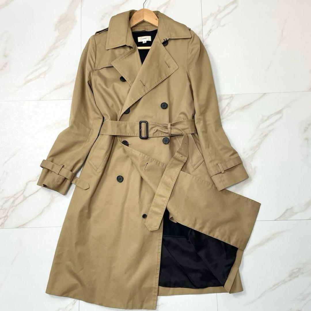 【極美品】HYKE トレンチコート ベージュ レギュラーフィット ライナー付 2