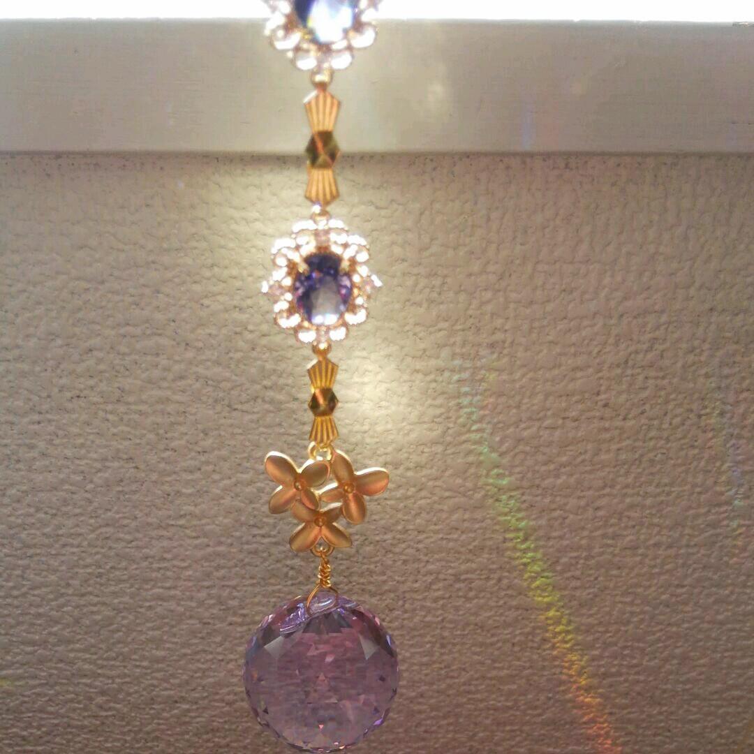 サンキャッチャー♡ハンドメイド「Swarovski✧︎バイオレット♡」