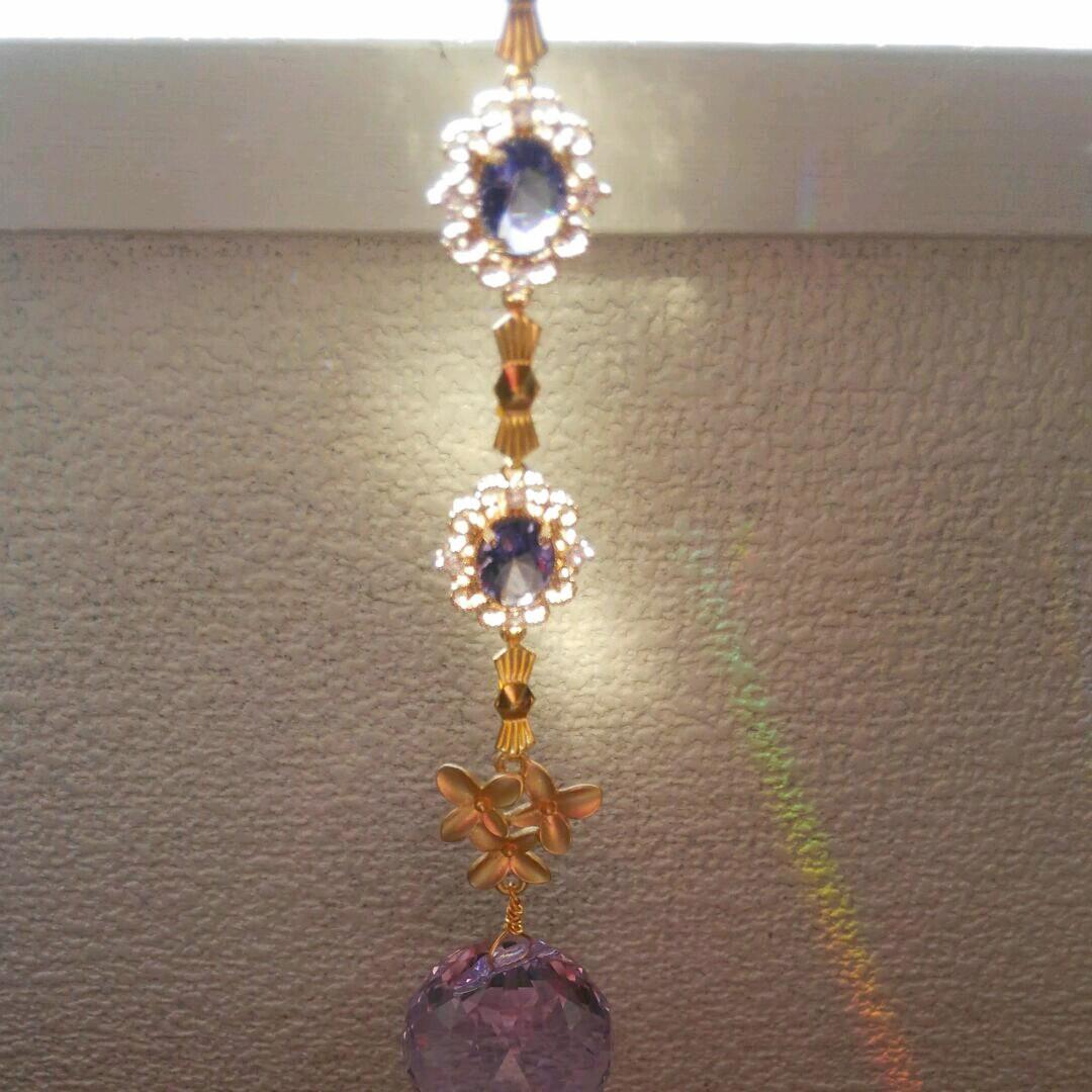 サンキャッチャー♡ハンドメイド「Swarovski✧︎バイオレット♡」