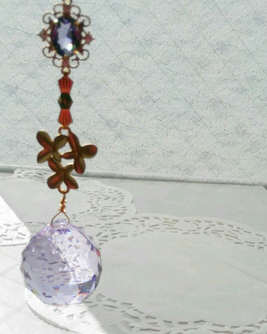 サンキャッチャー♡ハンドメイド「Swarovski✧︎バイオレット♡」