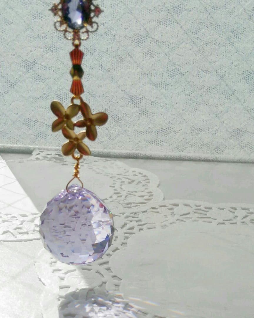 サンキャッチャー♡ハンドメイド「Swarovski✧︎バイオレット♡」