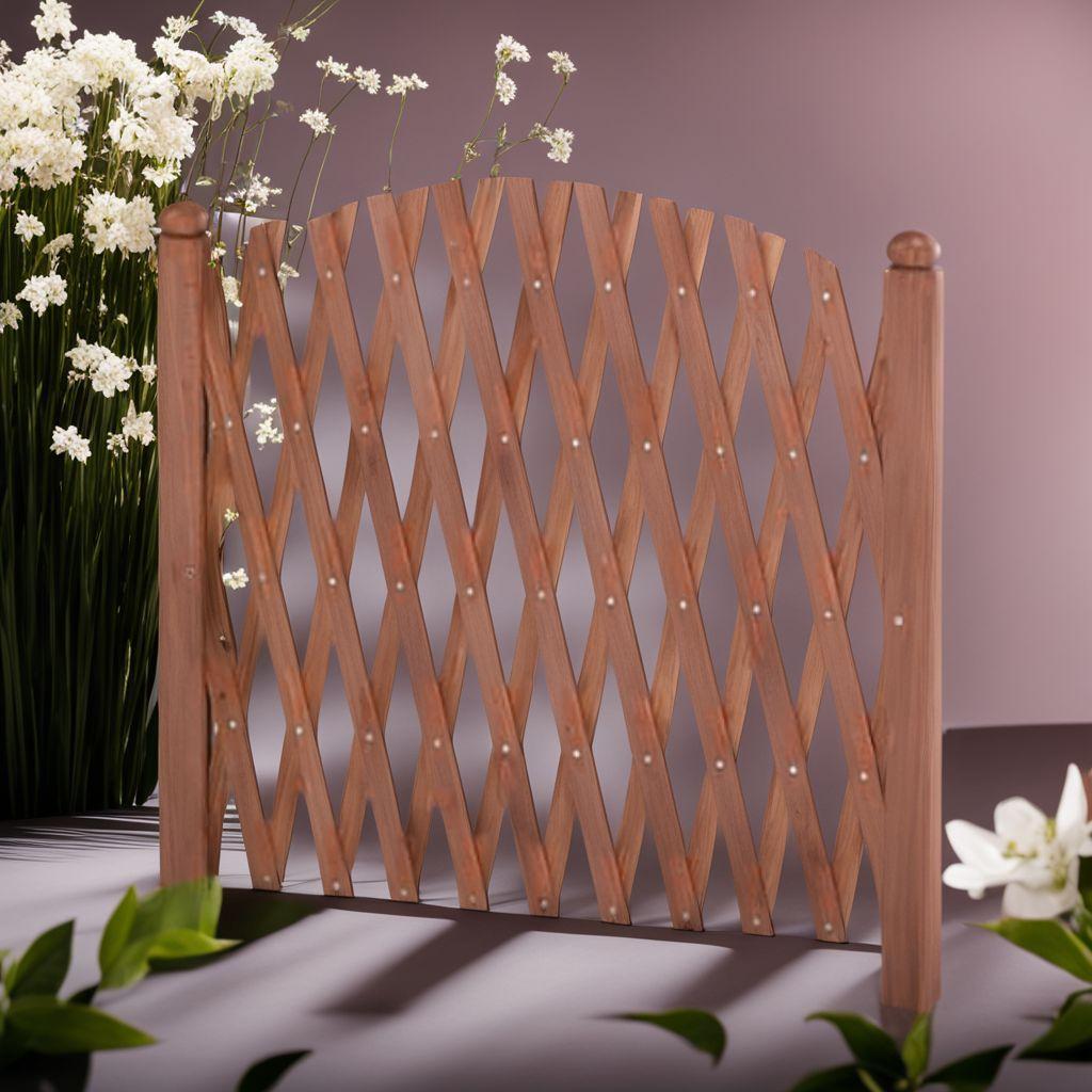 自立式 アコーディオン パーテーション ラティス 天然木