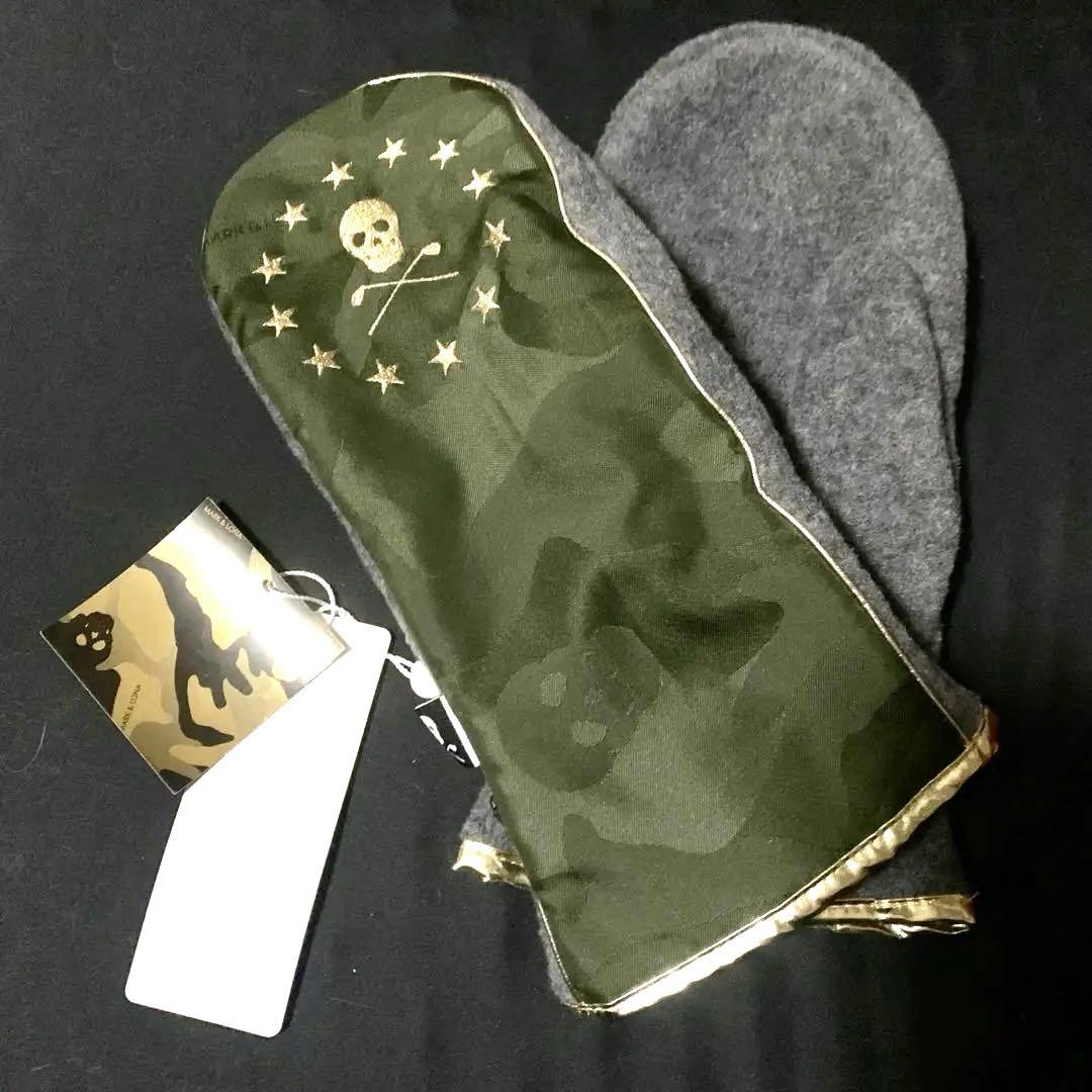 新品◇大人気　マーク&ロナ スカル刺繍 ゴルフ用ミトン　ハンドウォーマー　防寒