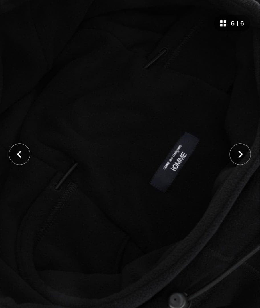 コムデギャルソンオム25FW エステルフリースバラクラバBLACK