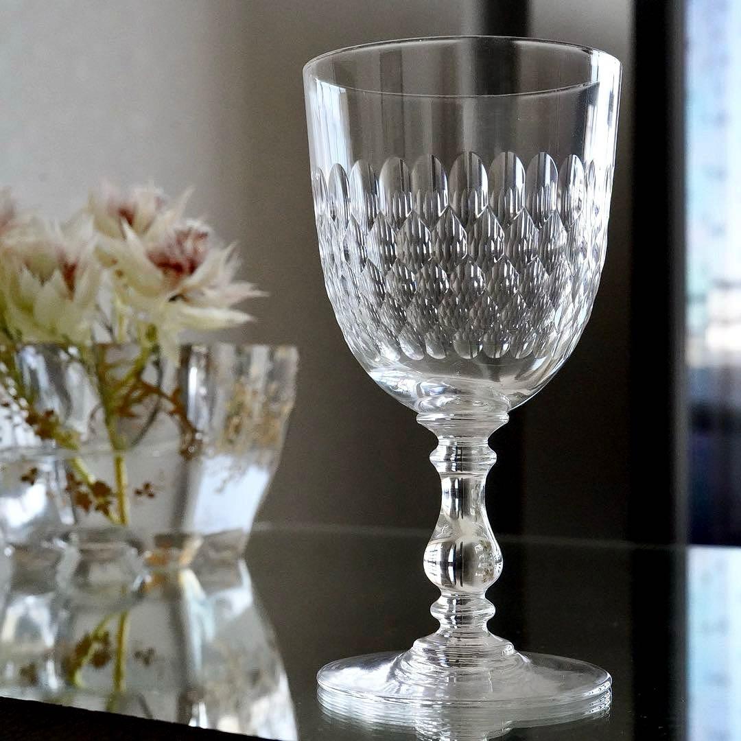 最大サイズ★オールド バカラ T6406 美品 BACCARATワイングラス