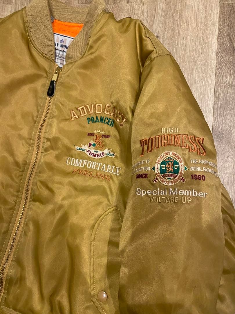 90s MA-1 フライトジャケット 短丈 フード付き vintage