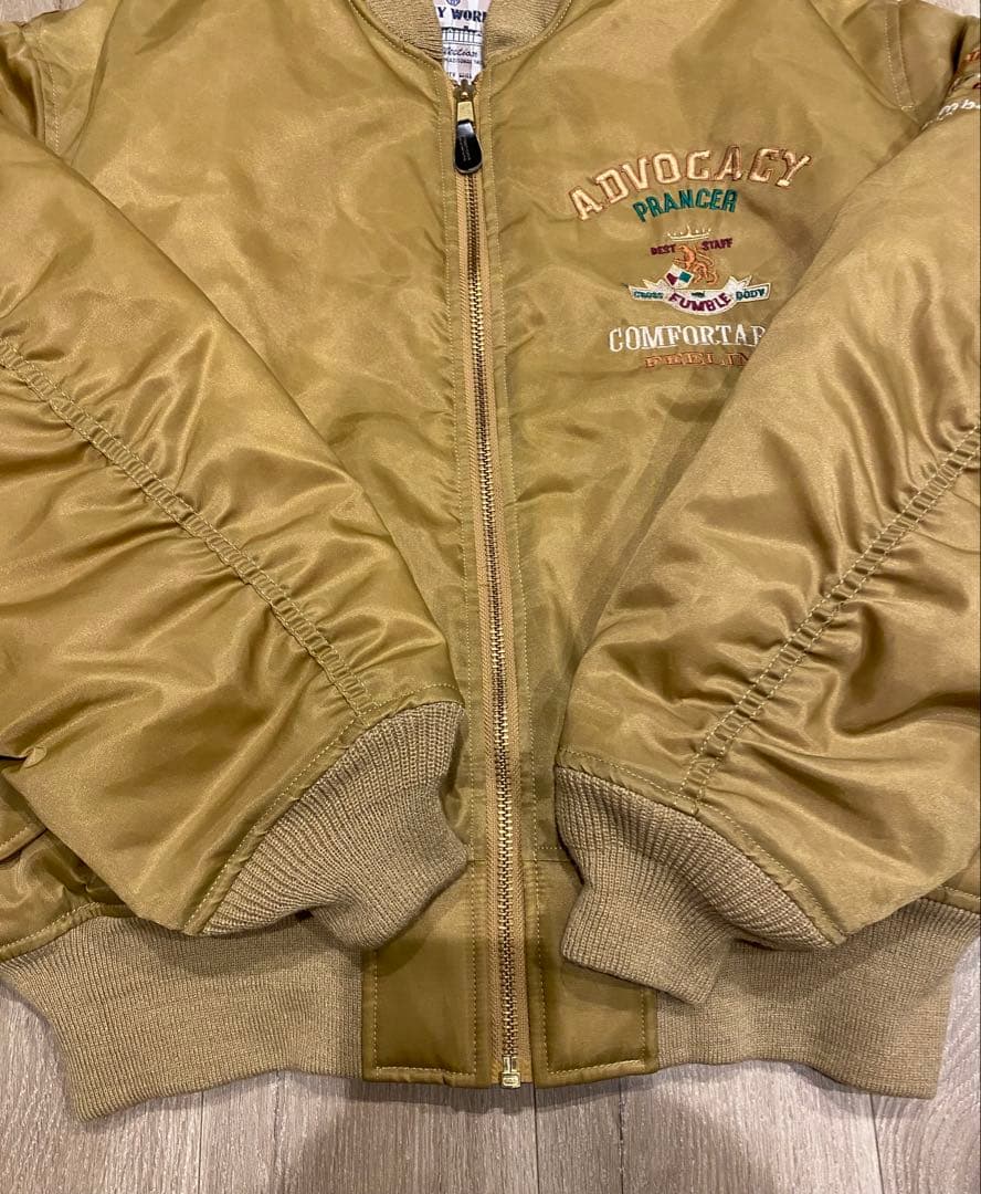 90s MA-1 フライトジャケット 短丈 フード付き vintage