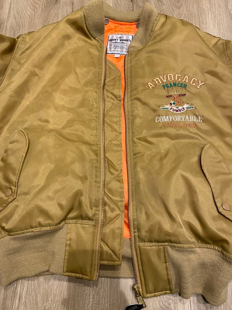 90s MA-1 フライトジャケット 短丈 フード付き vintage