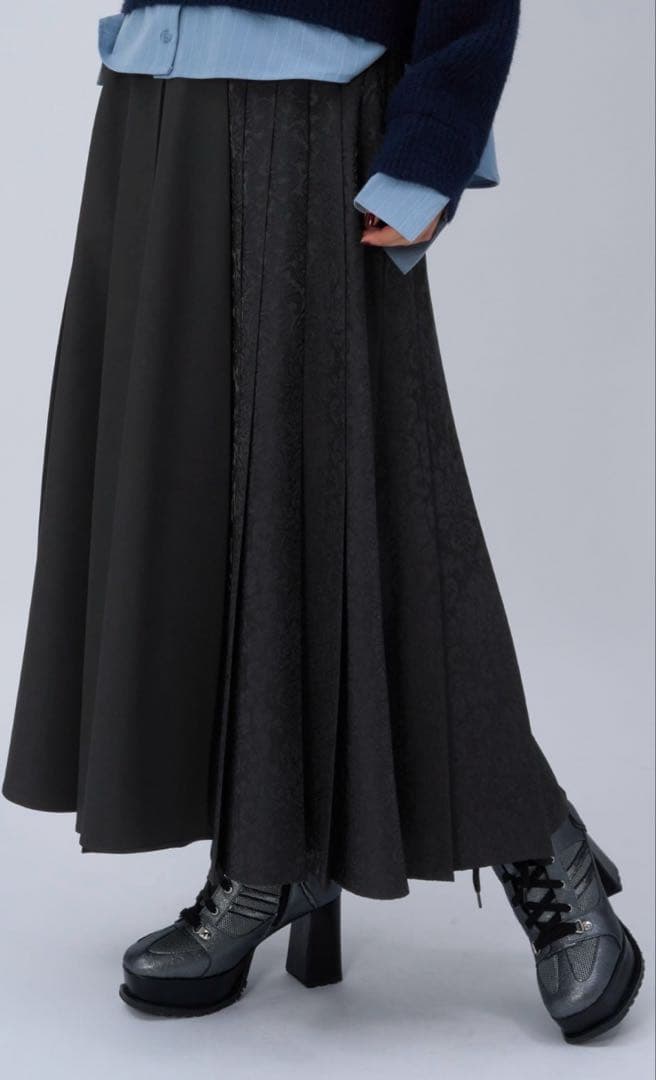 HARE アシメジャガードプリーツスカート