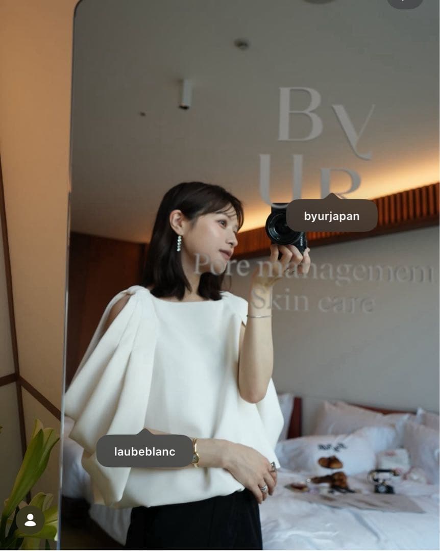 トップス LAUBEBLANC Drape Sleeve Balloon Tops