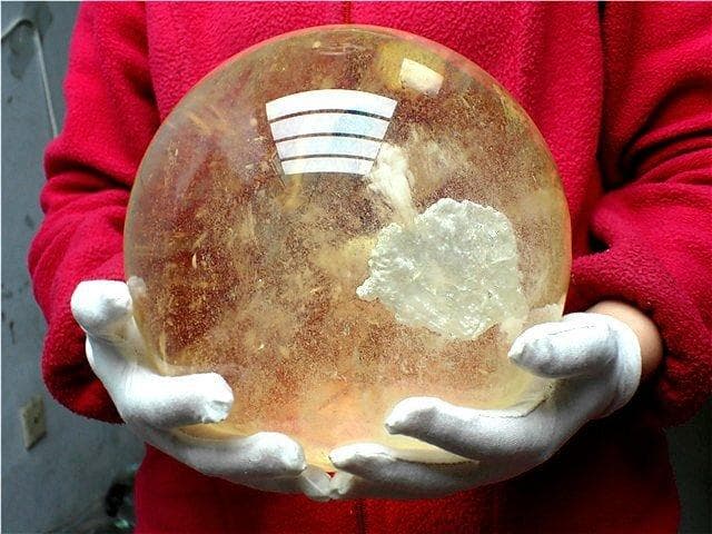 約: 204mm 11250g 超綺麗シトリン水晶丸玉B84D1/470D01D