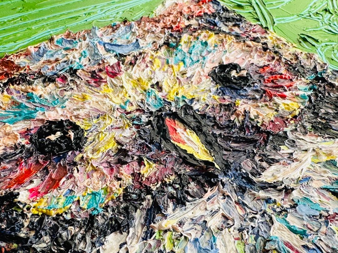 〜ぬいぐるみシリーズ〜　かわいいフクロウの油絵