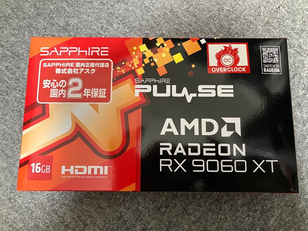 グラフィックボード・グラボ・ビデオカード Sapphire Radeon RX9060XT 16GB