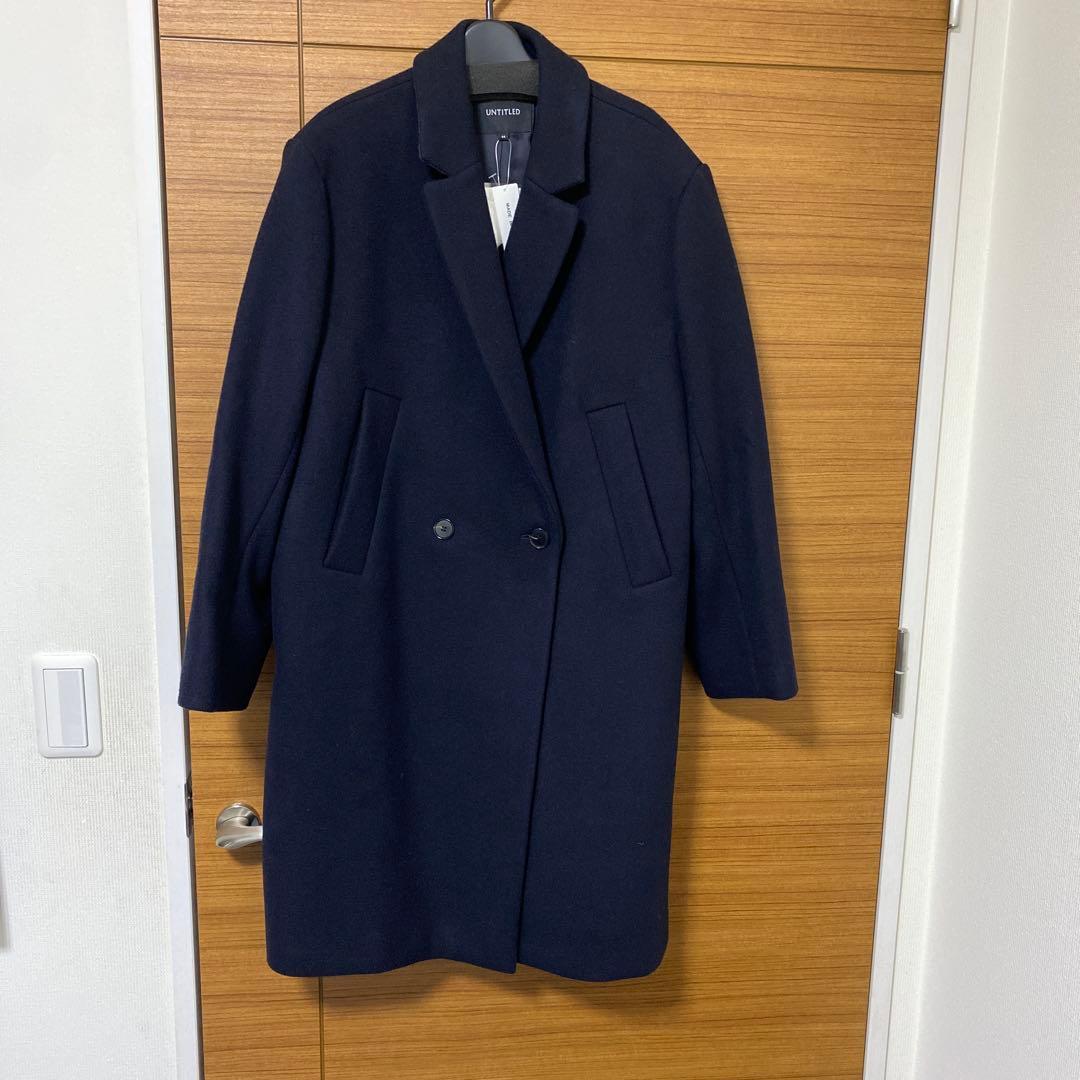 ウールコート ネイビー 44/3L 日本製