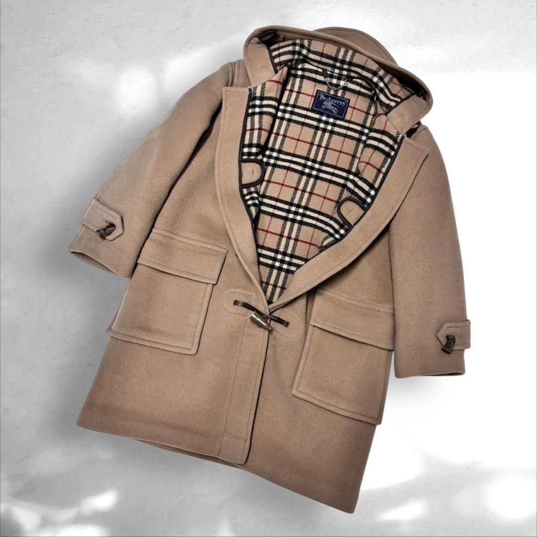 Burberryバーバリー　ノバチェック　高級ラナウールダッフルコート（E1