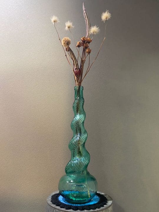 アンティーク ビンテージ 40s 50s フラワーベース 小瓶 ボトル ねじれ