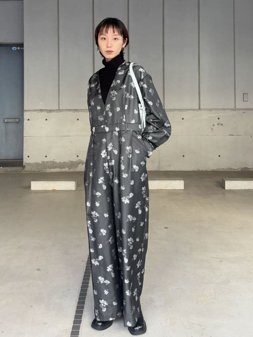 AMERIアメリPOSEY BLOOM JACQUARD JUMPSUIT