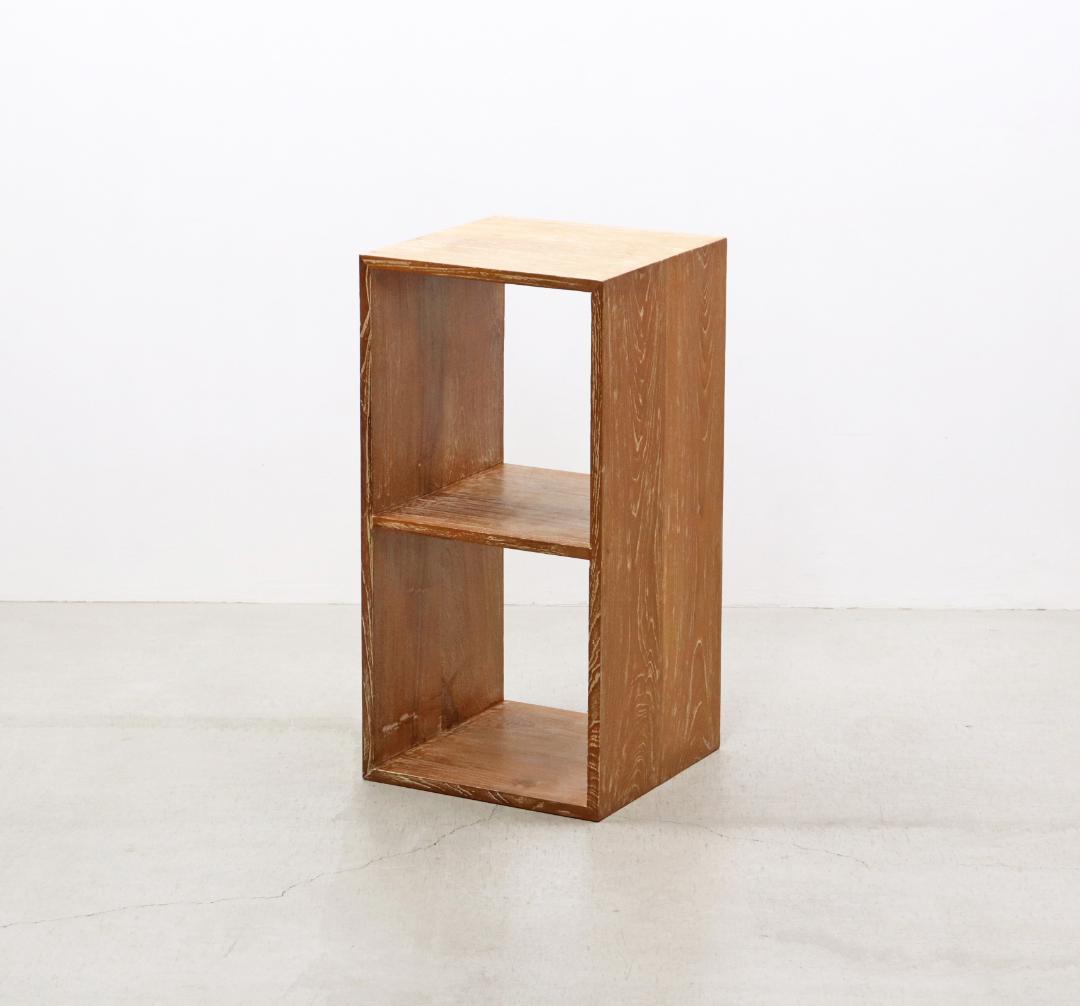 チーク無垢材 オープンシェルフ 飾り棚 本棚 食器棚 ラック 箱